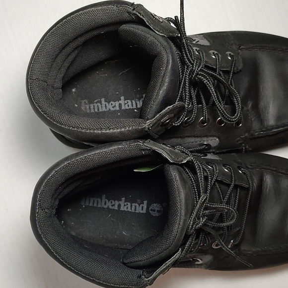 Men's 9 Timberland Boots Black Grey Gray Suede Nubuck - Picture 3 of 8